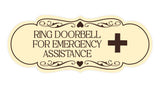 Signs ByLITA Designer Ring Doorbell for Emergency Assistance Wall or Door Sign