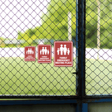 Portrait Round Plus Family Emergency Meeting Place Wall or Door Sign | Home Safety Sign
