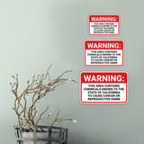 Classic Framed Plus Warning: This Area Contains Chemicals Known to the State of California to Cause Cancer or Reproductive Harm Door or Wall Sign | Miscellaneous Warning Signs - Industrial & Construction