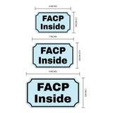 Notched Standard FACP Inside Wall or Door Sign | Facilities and Rooms Sign