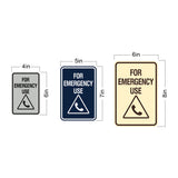 Signs ByLITA Portrait Round For Emergency Use Wall or Door Sign