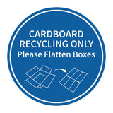 Signs ByLITA Circle Cardboard Recycling Only Please Flatten Boxes Wall or Door Sign