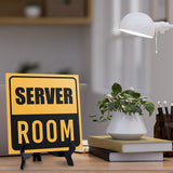 Server Room 5"x 5" Square Table Sign With Acrylic Easel | Office Décor