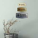 Signs ByLITA Fancy No Public Restroom Toilet Graphic Wall or Door Sign
