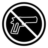 Signs ByLITA Circle No Guns Graphic Door or Wall Sign | Easy Installation | Durable Construction | Promote Health And Safety | Caution Warning Sign for Home, Business and Office Spaces