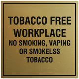 Signs ByLITA Square Tobacco Free Workplace Sign - Easy Installation | Durable Material