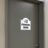Changing Room' Headstone ? Wall/Door Restroom & Hygiene Sign