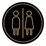 Signs ByLITA Circle Restroom Graphic Door or Wall Sign | Easy Installation | Durable Construction | Promote Health And Safety | Caution Warning Sign for Home, Business and Office Spaces