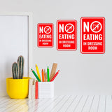 Portrait Round Plus No Eating In Dressing Room Wall or Door Sign | Retailer Signage
