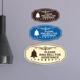 Victorian Please Ring Bell for Assistance (Bell) Wall or Door Sign