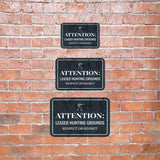 Classic Framed Plus Attention: Leased Hunting Grounds – Respect or Regret Door or Wall Sign | Hunting & Outdoor Decor