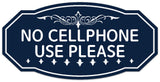 Signs ByLITA Victorian No Cellphone Use Please Wall or Door Sign - Easy Installation | Durable Wall or Door