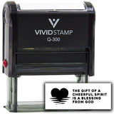 Vivid Stamp The gift of a cheerful spirit is a blessing from God Self-Inking Rubber Stamps