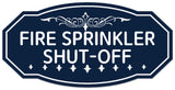 Signs ByLITA Victorian Fire Sprinkler Shut Off Wall or Door Sign - Easy Installation | Durable Wall or Door