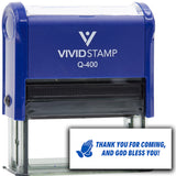 Vivid Stamp Thank you for coming, and God bless you! Self-Inking Rubber Stamps