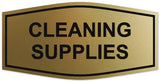 Signs ByLITA Fancy Cleaning Supplies Sign | Durable Plastic | Vibrant Colors | Powerful Foam Tape