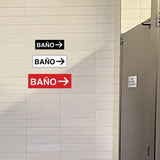 Signs ByLITA Basic Baño Right Arrow Directional Wall or Door Sign