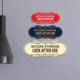 Signs ByLITA Designer Secure Storage Lock After Use Wall or Door Sign
