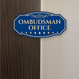 Victorian Plus Ombudsman Office Wall or Door Sign | Legal and Courtroom Decoration