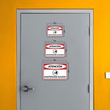 Classic Framed Plus Atención: Mantengase Alejado Door or Wall Sign | Business Warning Signage