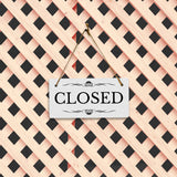 Closed 5" x 10" Hanging Wall or Door Sign | Rustic Twine | Stylish Business or Office Signage