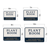 Classic Framed Plus Plant Room — Authorized Personnel Only — Wall or Door Sign | Specialist Room - Sign