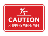 Signs ByLITA Classic Framed Caution: Slippery When Wet Door or Wall Sign Easy Installation | Health And Safety | Building And Warning Signs
