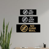 Basic No Junk Mail Wall or Door Sign