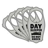 Day Sleeper Do Not Knock Door Hanger | House or Business Door Sign