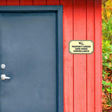 Notched Standard Property Under 24hr Video Surveillance (Camera Left) Wall or Door Sign | Warning/Safety/Precaution