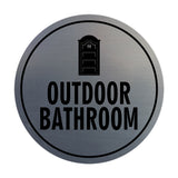Signs ByLITA Circle Outdoor Bathroom Wall or Door Sign