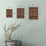 Portrait Round Plus Notice Here We Play House Rules, And I Rule The House (when my wife's not around) Wall or Door Sign | Funny Novelty Home Signs | Home Reminders For Families