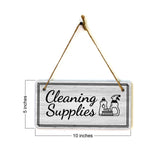 Cleaning Supplies 5x10 Hanging Plus Wall or Door Sign | Home & Office Décor