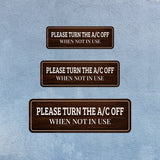 Standard Plus Please Turn The A/C Off When Not In Use Wall or Door Sign | Home & Office Decor