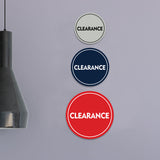 Signs ByLITA Circle Clearance Wall or Door Sign
