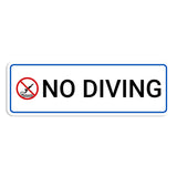 Standard Plus No Diving — Wall or Door Sign | Pool & Aquatic - Sign