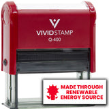 All Quality Made through Renewable Energy Source Self-Inking Rubber Stamp