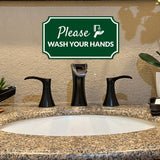 Notched Standard Please Wash Your Hands Wall or Door Sign