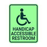 Portrait Round Plus Handicap Accessible Restroom Wall or Door Sign | General Kitchen and Food-related