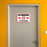 Classic Framed Plus No Smoking Within 15 Feet Of Anywhere Wall or Door Sign | Funny Health & Safety Signage