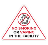Standard 'No Smoking or Vaping in The Facility' Wall or Door Sign