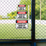 Classic Framed Plus Caution: Confined Space – Entry by Permit Only Door or Wall Sign | Miscellaneous Warning Signs - Industrial & Construction