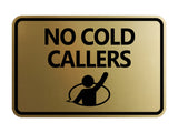 Classic Framed No Cold Callers Wall or Door Sign