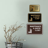 Signs ByLITA Classic Framed Maintenance & Janitor Closet Wall or Door Sign