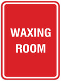 Signs ByLITA Portrait Round Waxing Room Sign - Laser-Engraved Lettering | Durable ABS Plastic | Vibrant Colors | Powerful Foam Tape