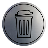 Signs ByLITA Circle Trash Can Graphic Door or Wall Sign | Easy Installation | Durable Construction | Promote Health And Safety | Caution Warning Sign for Home, Business and Office Spaces