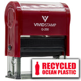 All Quality Recycled Ocean Plastic Self-Inking Rubber Stamp