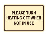 Signs ByLITA Classic Framed Please Turn Heating Off When Not In Use Door or Wall Sign | Eco-Friendly Home Signs