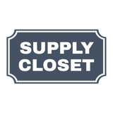 Notched Standard Supply Closet Wall or Door Sign | Facilities and Rooms Sign