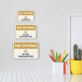 Classic Framed No Diving in the Shallow End — Wall or Door Sign | Pool & Aquatic - Sign